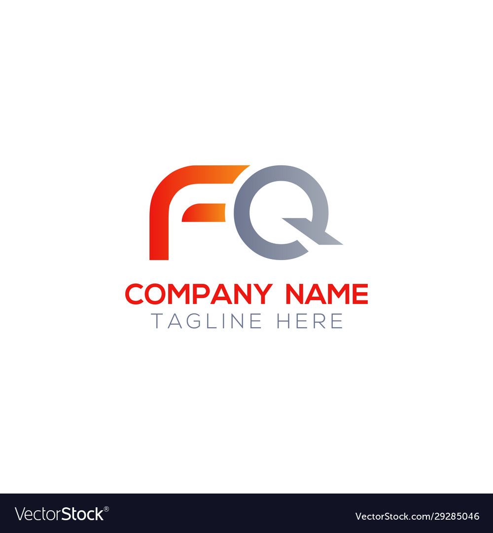 Initial letter fq logo design template creative Vector Image