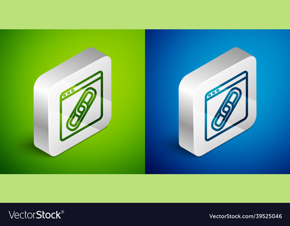 Isometric line browser window icon isolated vector image Isometric line browser window icon isolated