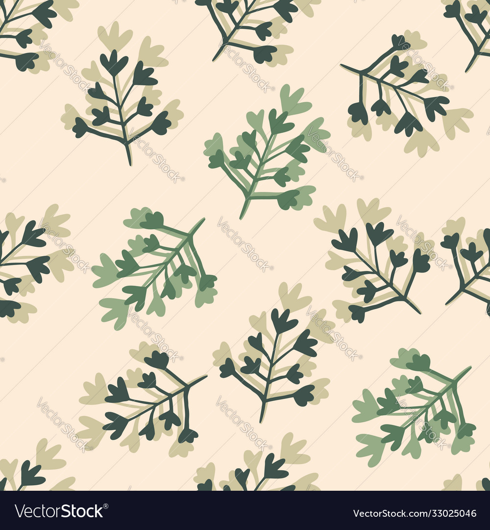 Random seamless spring pattern with branches vector image Random seamless spring pattern with branches