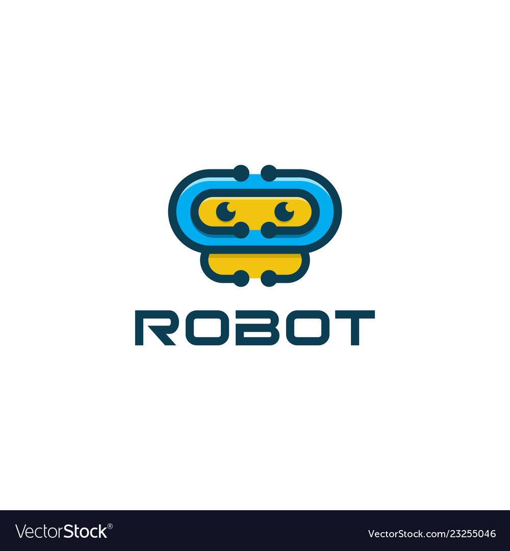 Robot logo template Royalty Free Vector Image - VectorStock