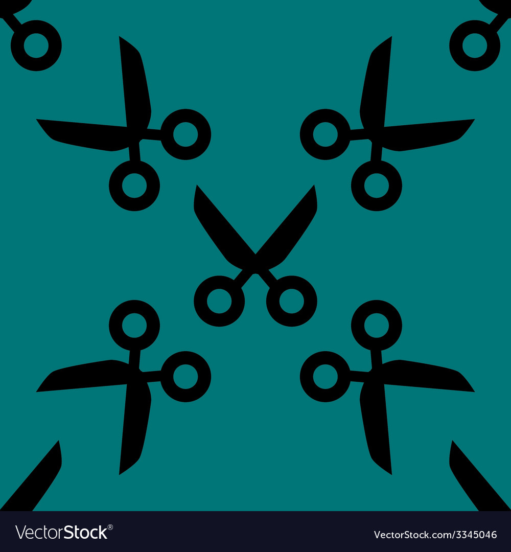 Scissors web icon flat design seamless pattern