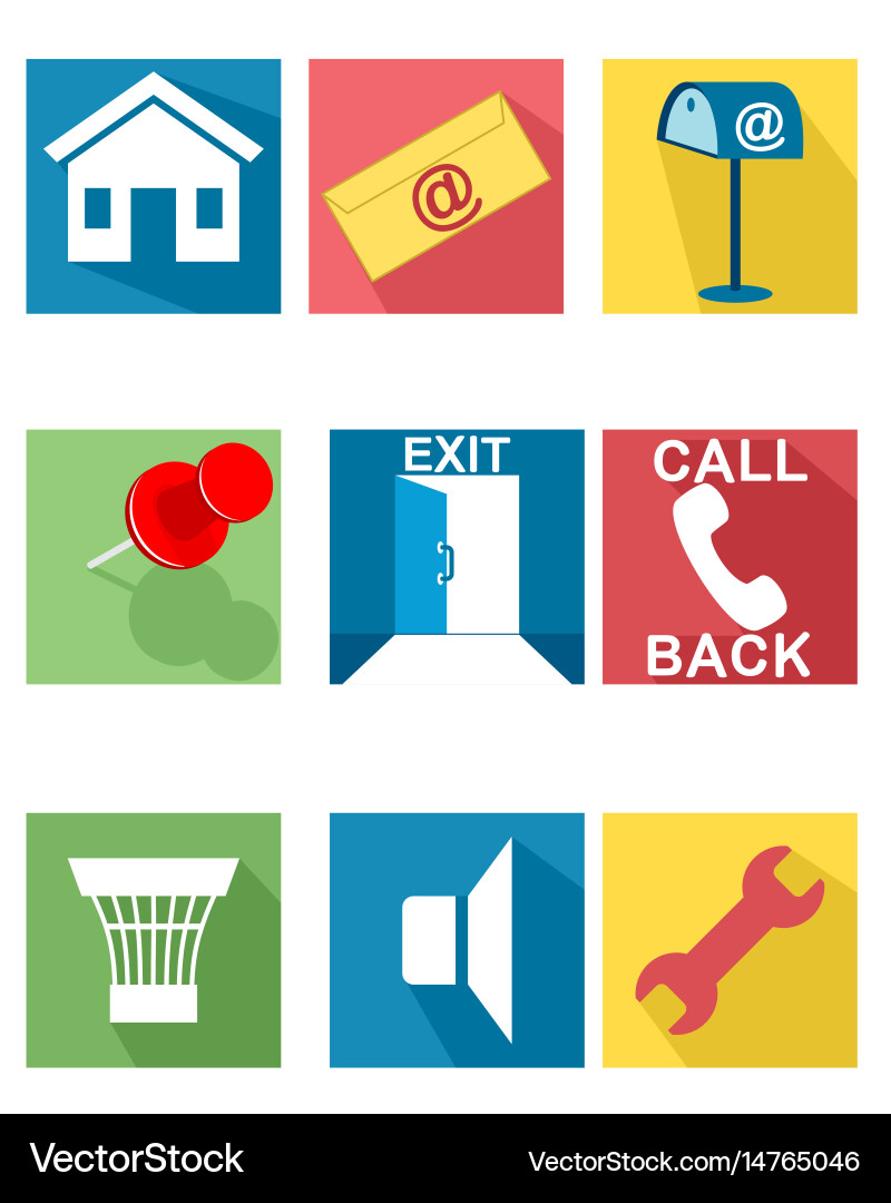 Web icons set Royalty Free Vector Image - VectorStock