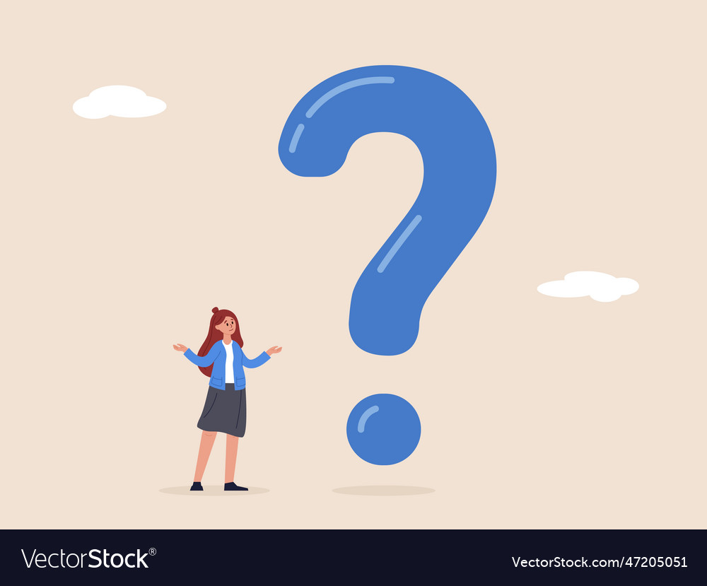 Big question mark concept problem to solve vector image Big question mark concept problem to solve