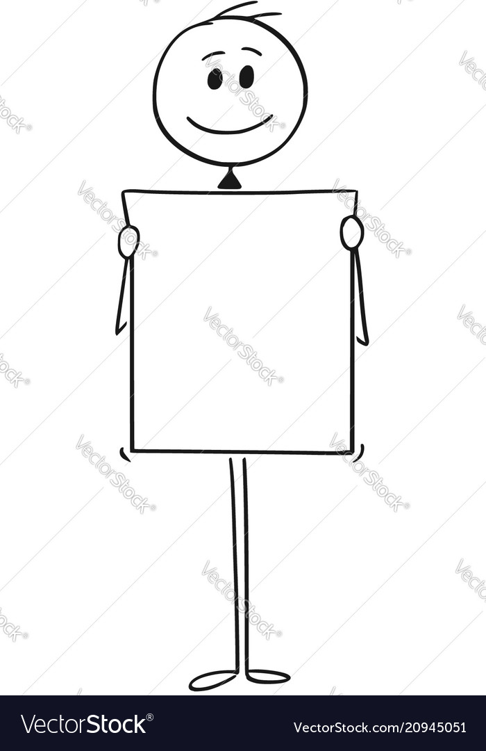 Cartoon of smiling man or businessman holding Vector Image