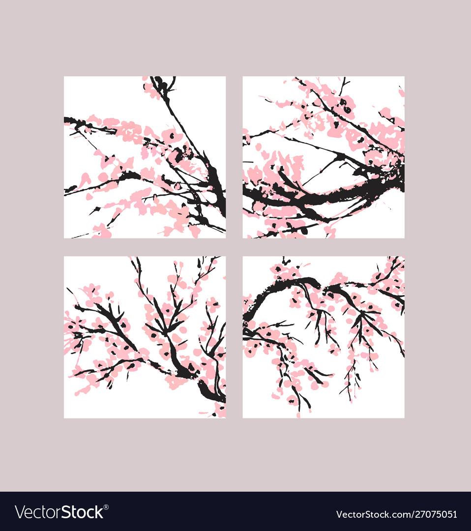 Cherry Blossom Motif Template