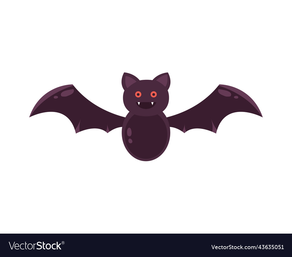 Cute bat cartoon Royalty Free Vector Image - VectorStock