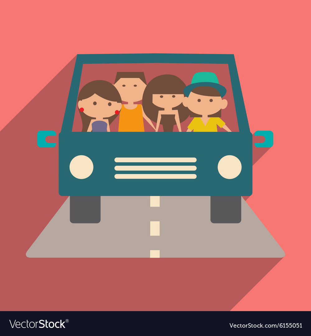 Flat with shadow icon and mobile application