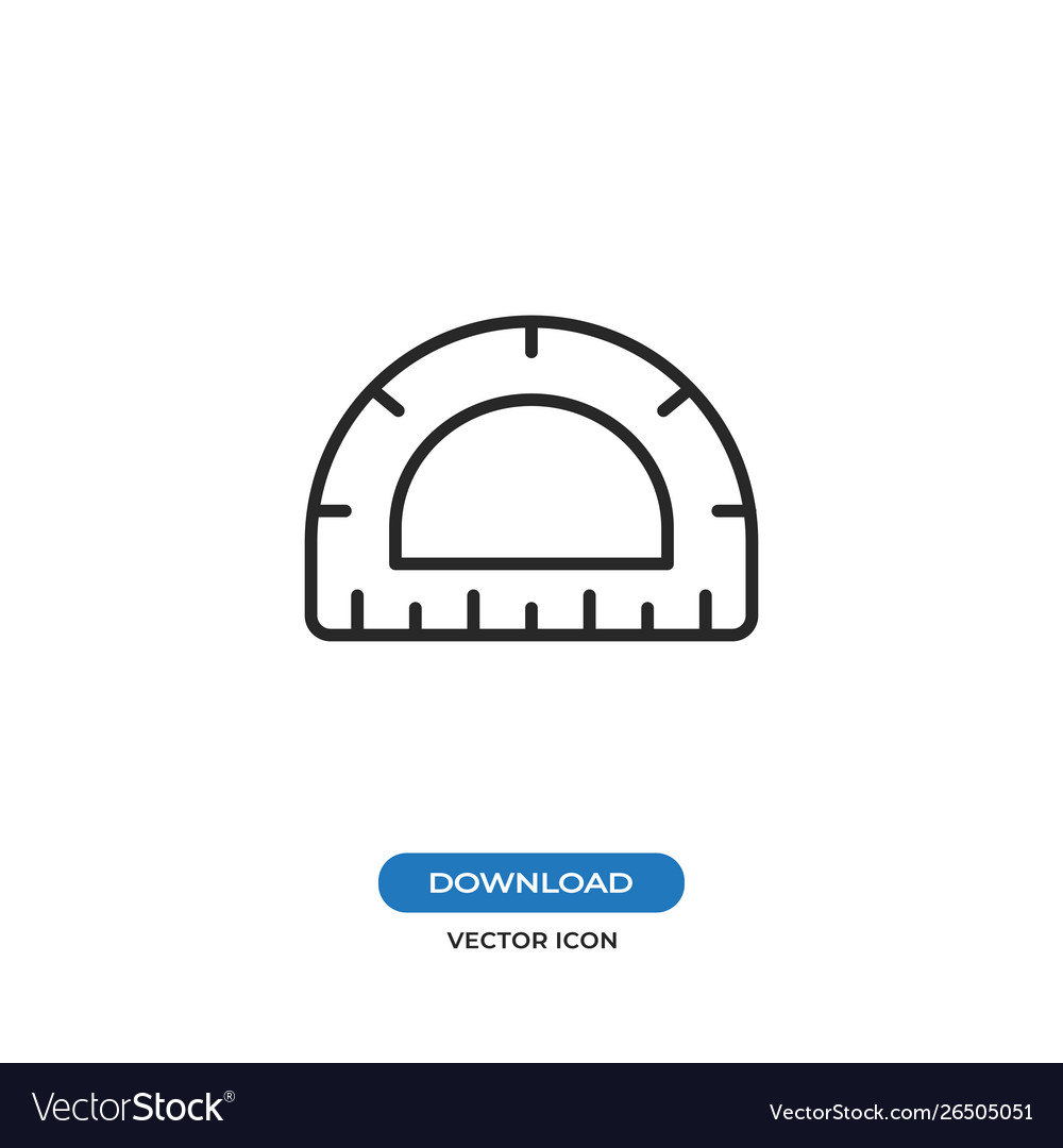 Protractor ruler icon Royalty Free Vector Image