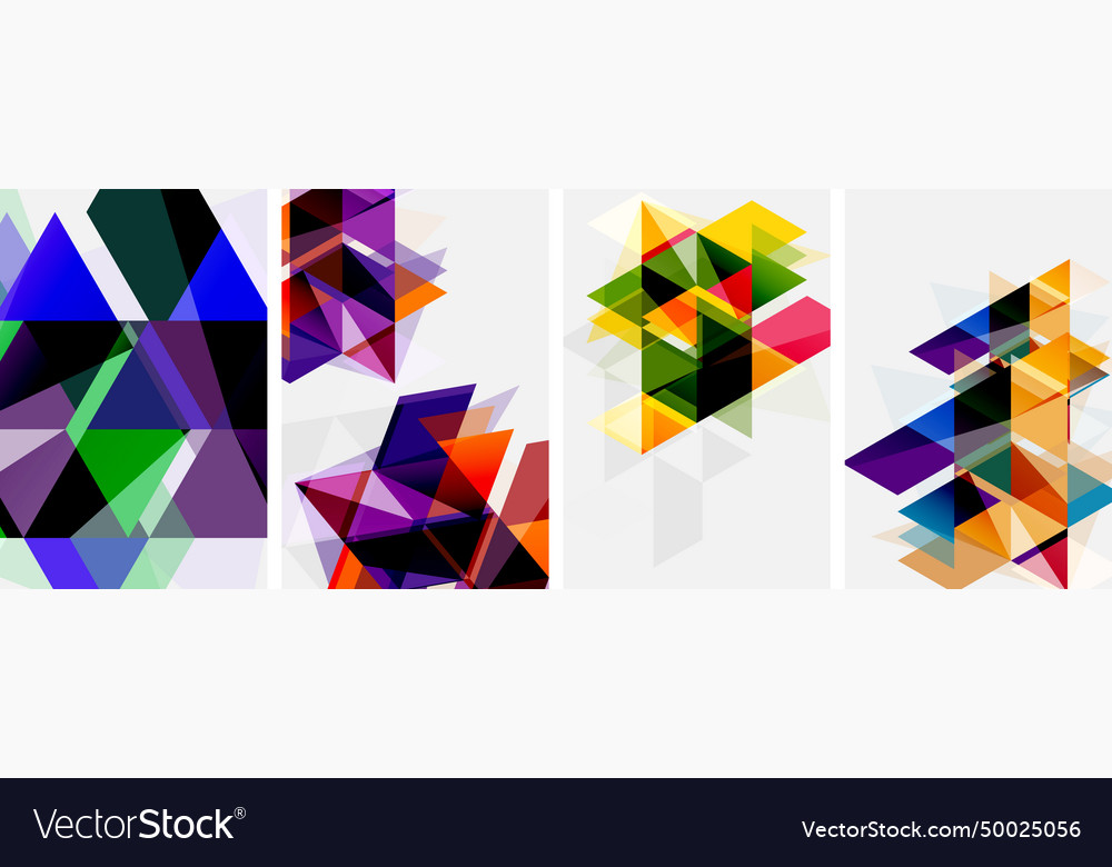 Bunte helle Dreiecke mit verschiedenen Farben vector image Bunte helle Dreiecke mit verschiedenen Farben
