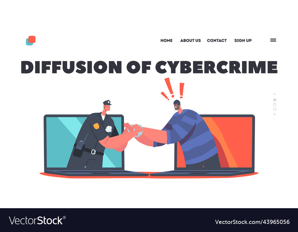 Diffusion cybercrime cyber police landing page