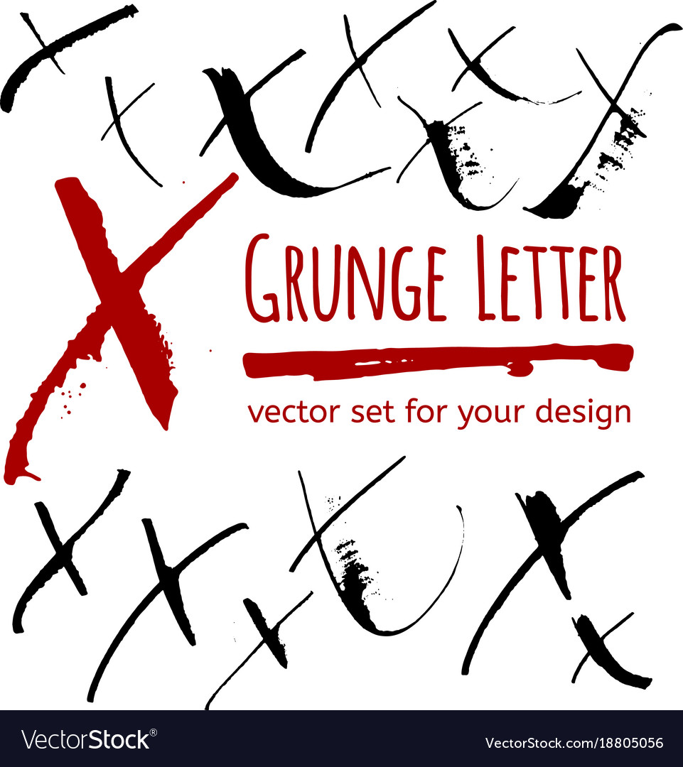 Grunge letter set for your design