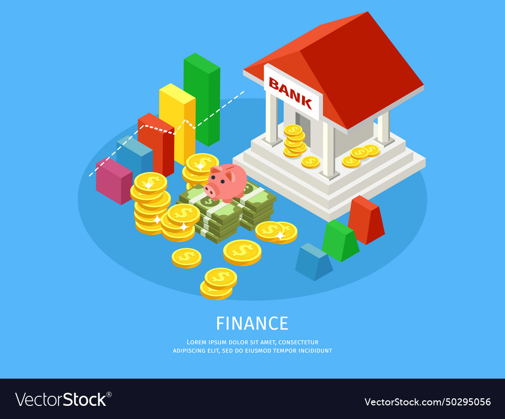 Isometric financial elements concept