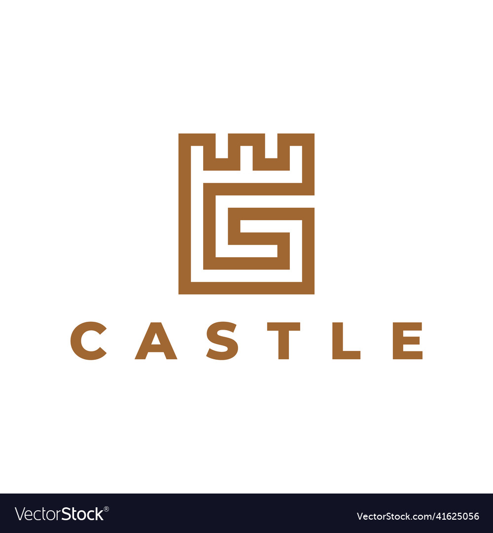 Letter g castle logo design