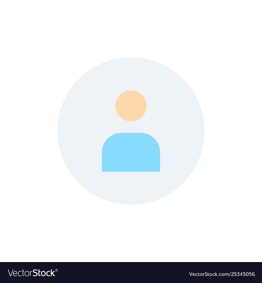 Man worker basic ui flat color icon banner vector image Man worker basic ui flat color icon banner