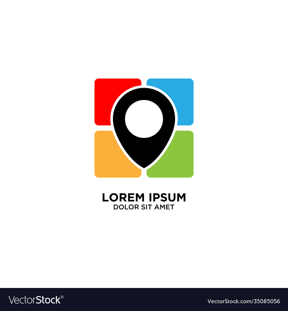 Map location pointer navigation pin sign isolated