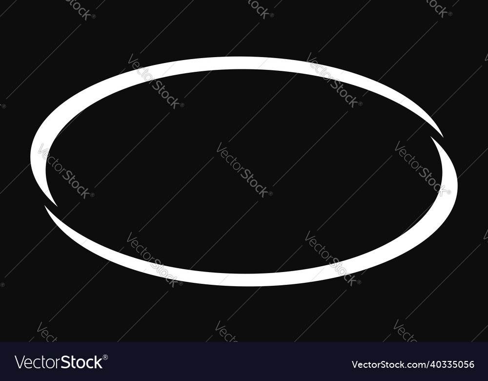 Oval ellipse empty blank circular banner shape vector image Oval ellipse empty blank circular banner shape