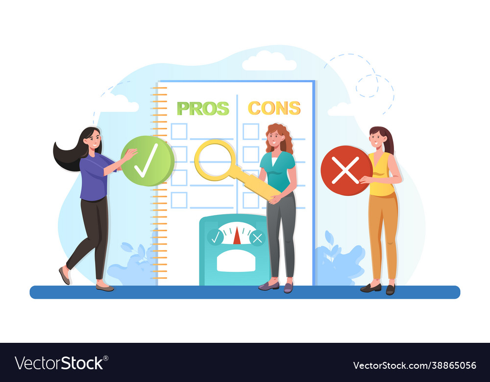 Pros and cons comparison decision making process