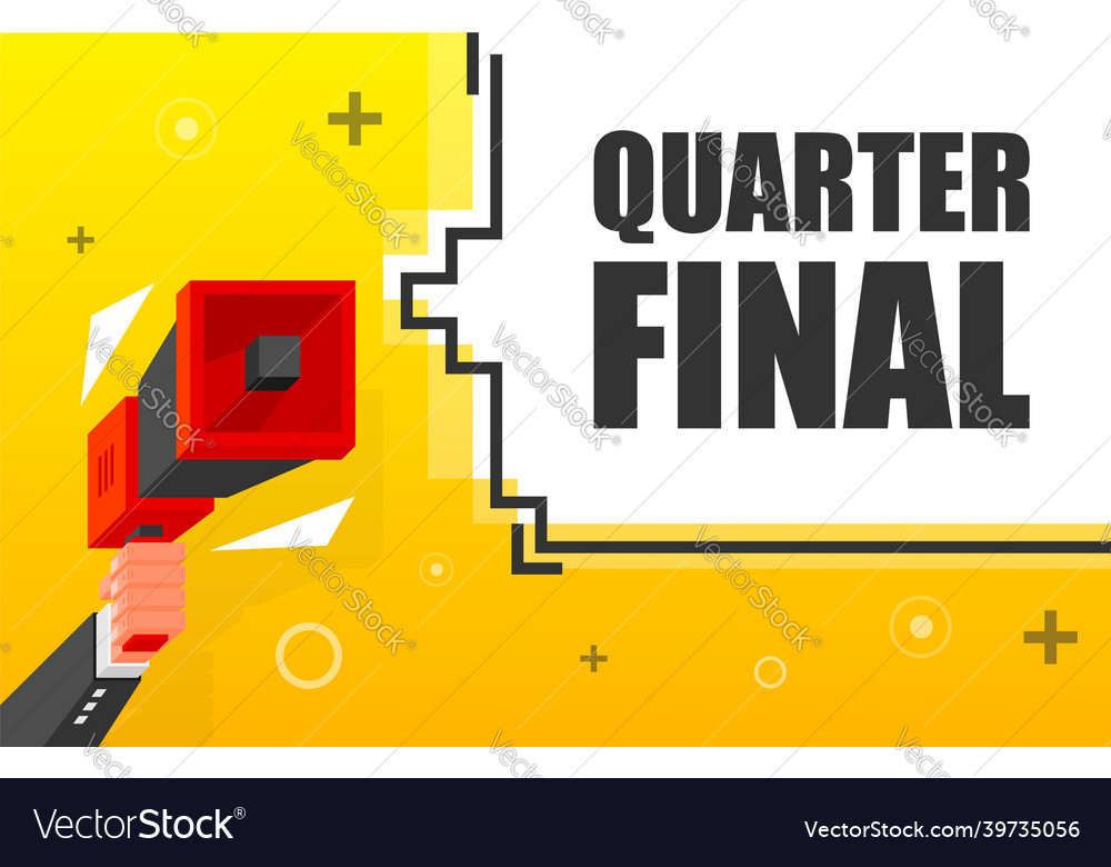 Quarter final banner template marketing flyer