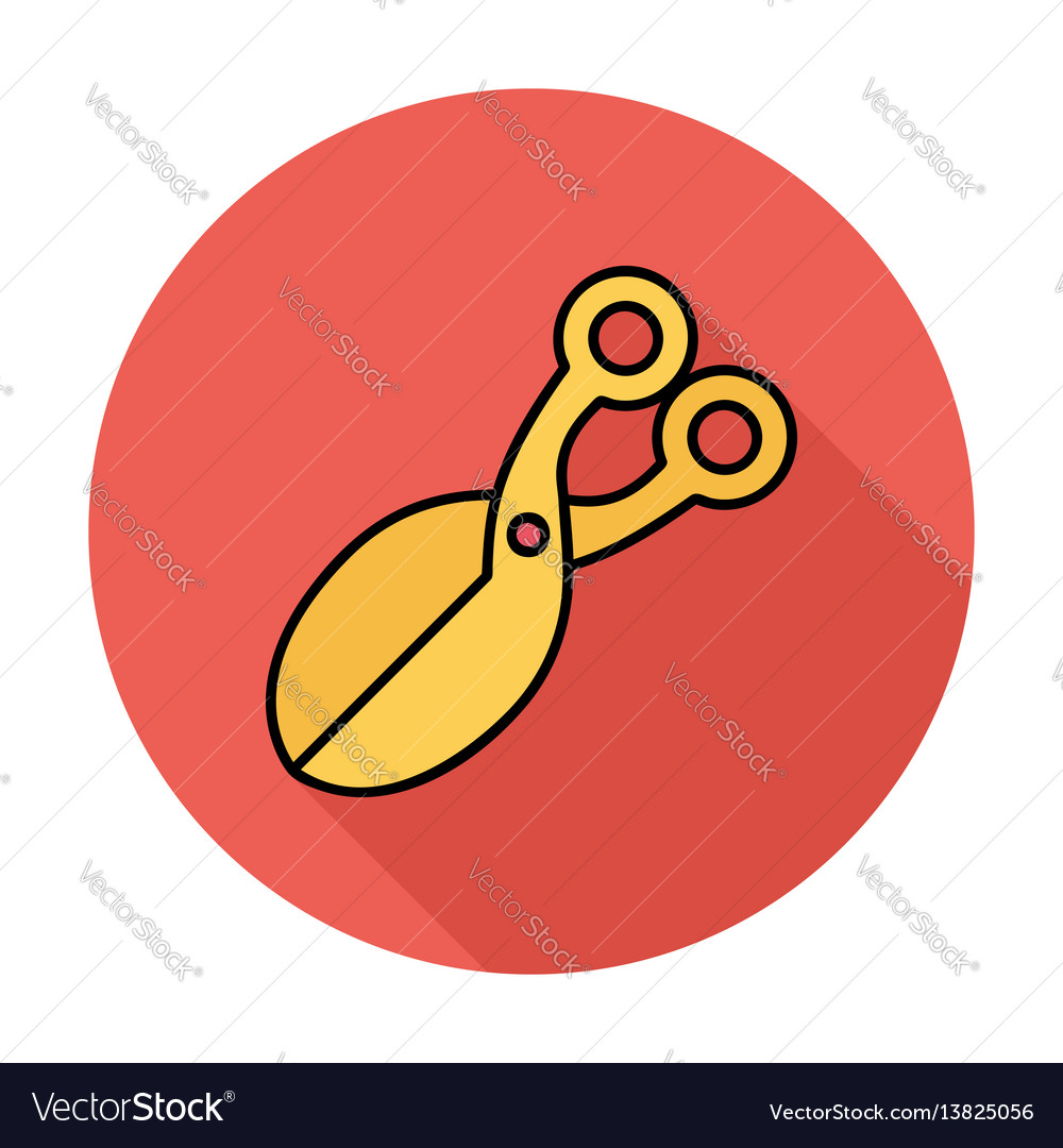 Scissors icon flat