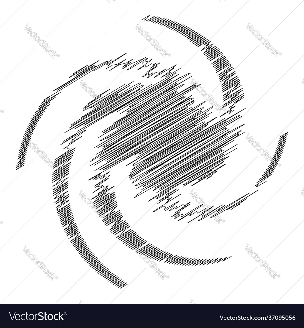 Spiral swirl twirl design element with sketchy vector image Spiral swirl twirl design element with sketchy