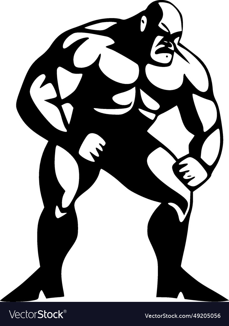 Wrestling - minimalist and simple silhouette Vector Image