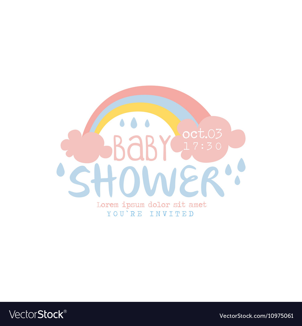 Baby shower invitation design template Royalty Free Vector