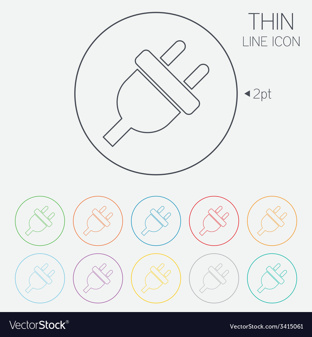 Electric plug sign icon power energy symbol