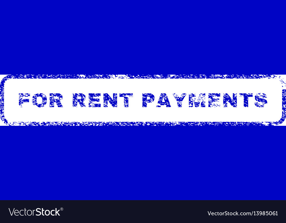 For rent payments rubber stamp