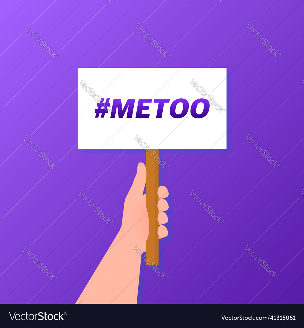 Hashtag metoo lable tag on white background Vector Image