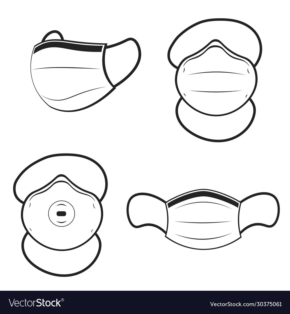 Medical mask virus protection during an epidemic vector image Medical mask virus protection during an epidemic