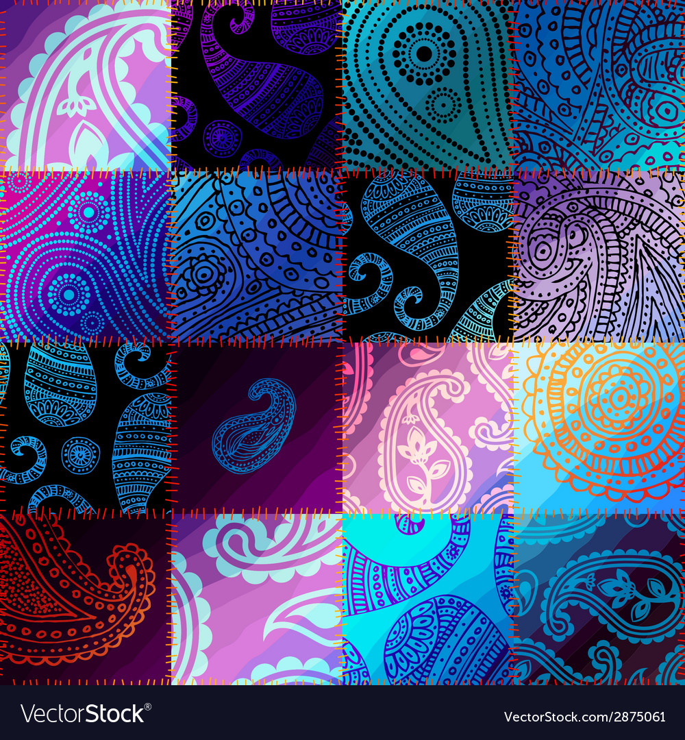 Patchwork with gradient effect
