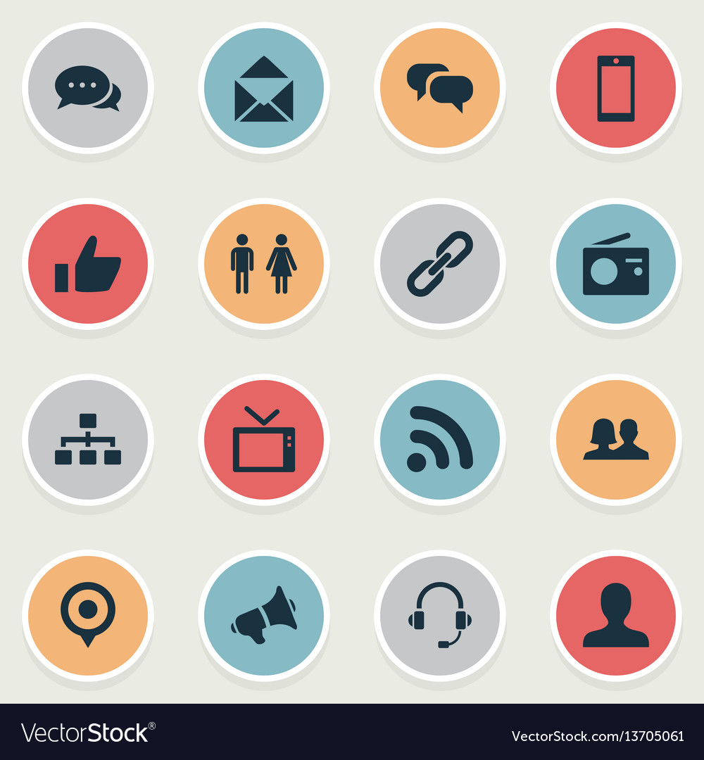 Set of simple network icons