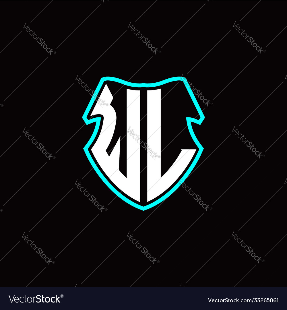 W l initial logo design with a shield shape vector image W l initial logo design with a shield shape