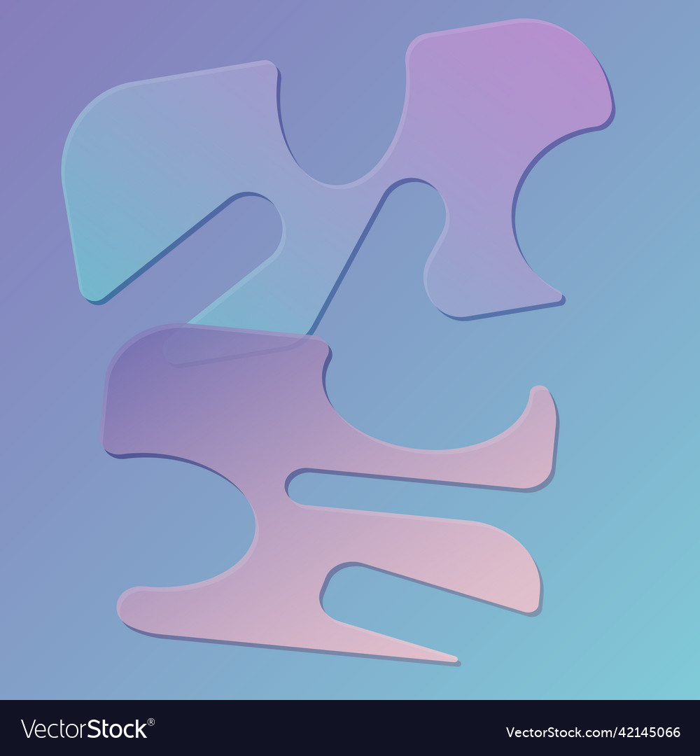 Abstract shapes on background in gradient color vector image Abstract shapes on background in gradient color