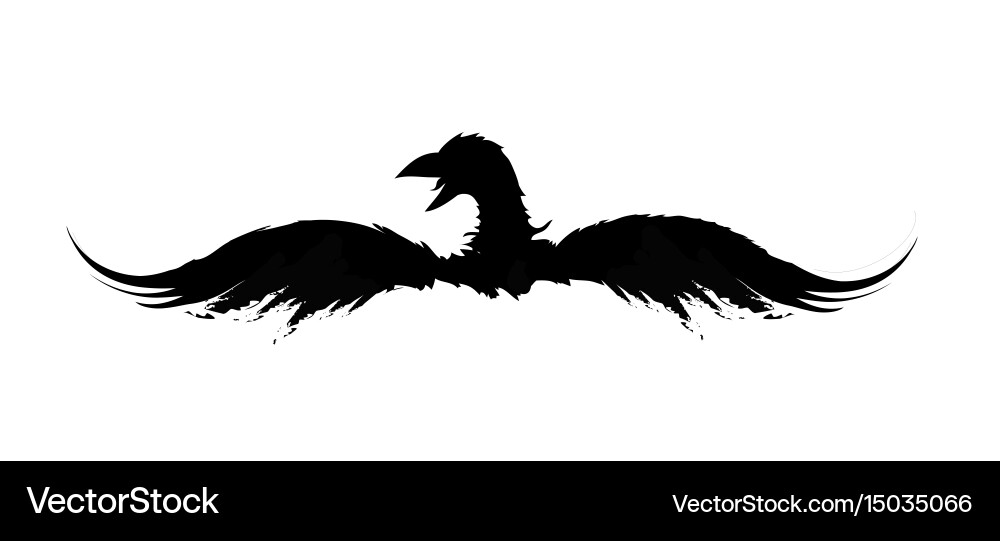 Black big eagle Royalty Free Vector Image - VectorStock