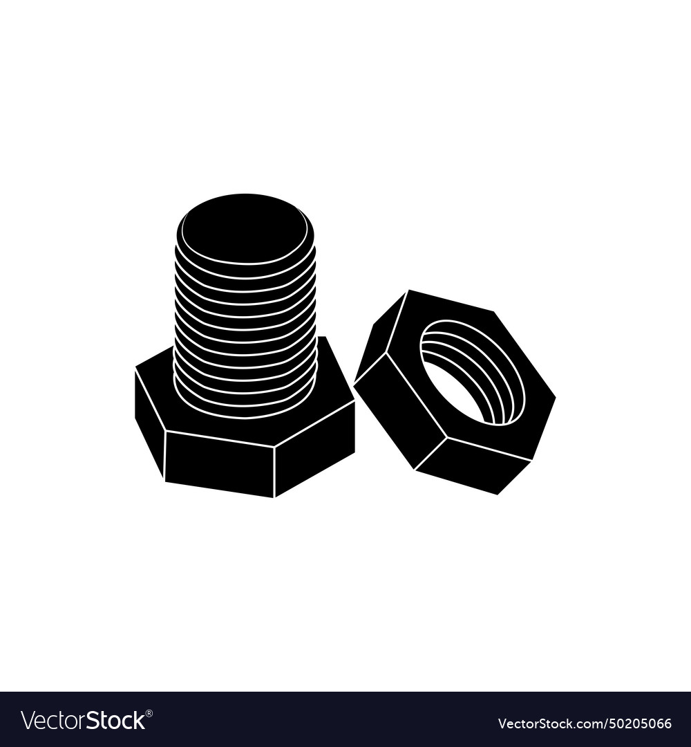 Bolt and nut icon