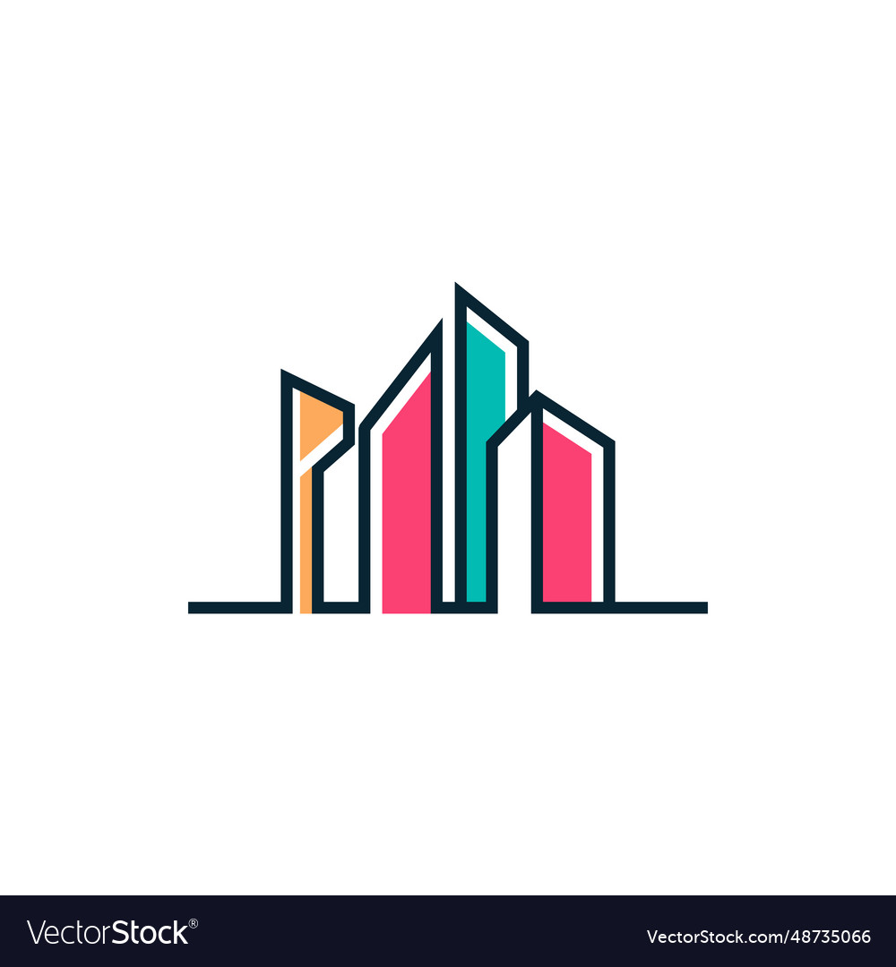 Building logo design element with modern concept vector image Building logo design element with modern concept