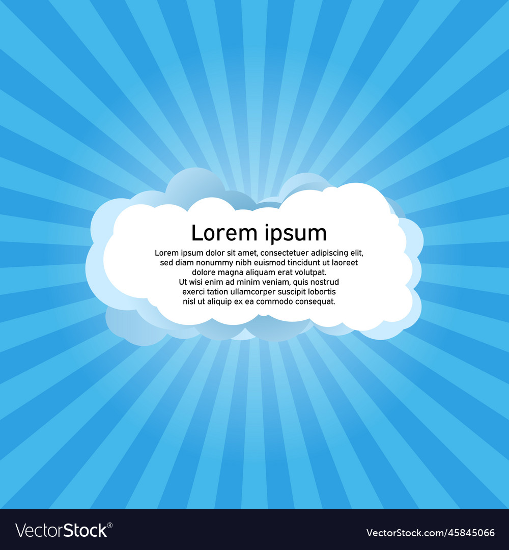 Cloud advertising icon isolated on blue vector image Cloud advertising icon isolated on blue