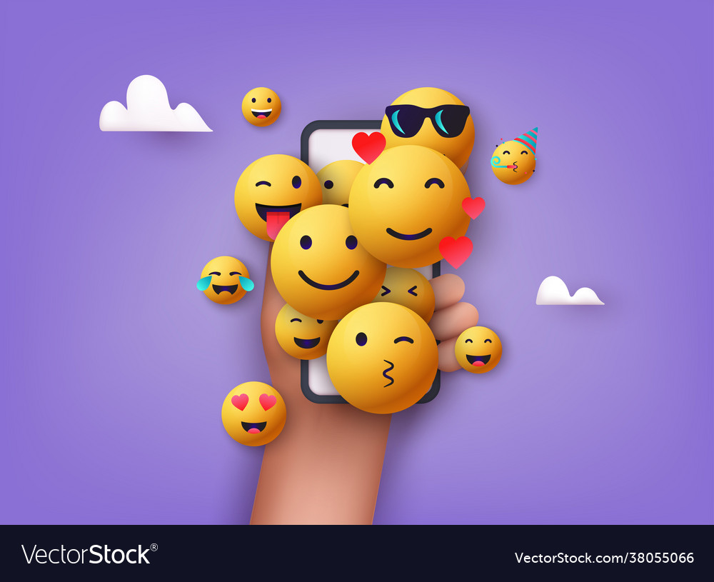 Emoji different kinds emoticons design Royalty Free Vector