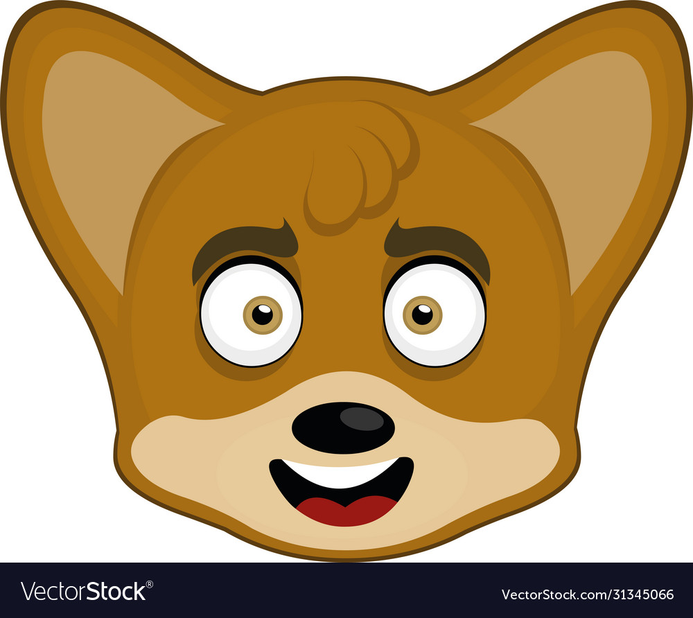 Face fox cartoon