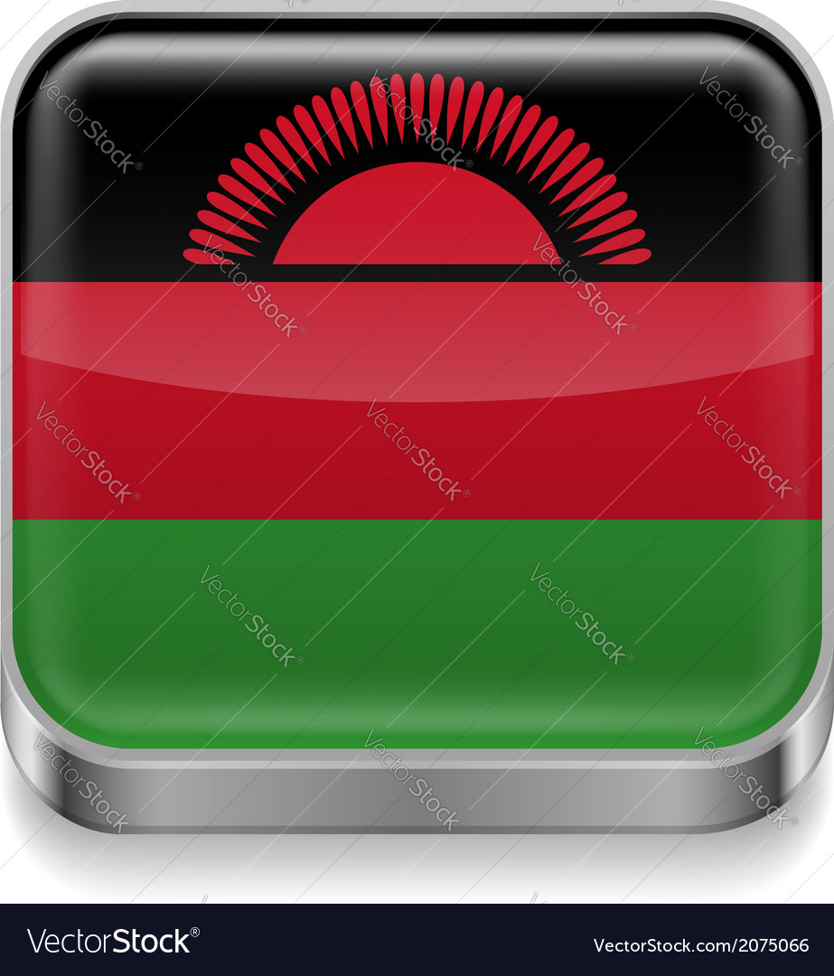 Metal Icon Of Malawi Royalty Free Vector Image