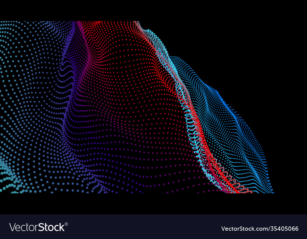 Node 3d data array dots organized to network