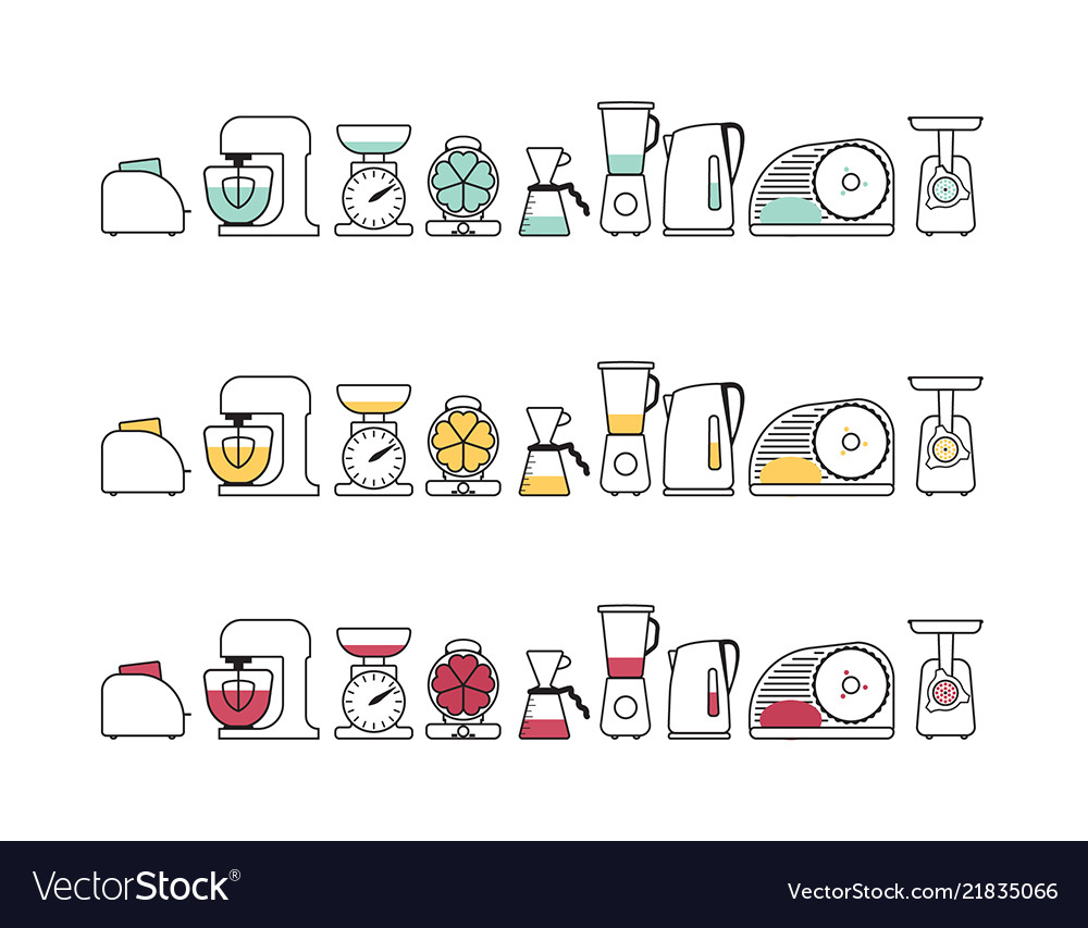 Small Kitchen Appliances Royalty Free Vector Image