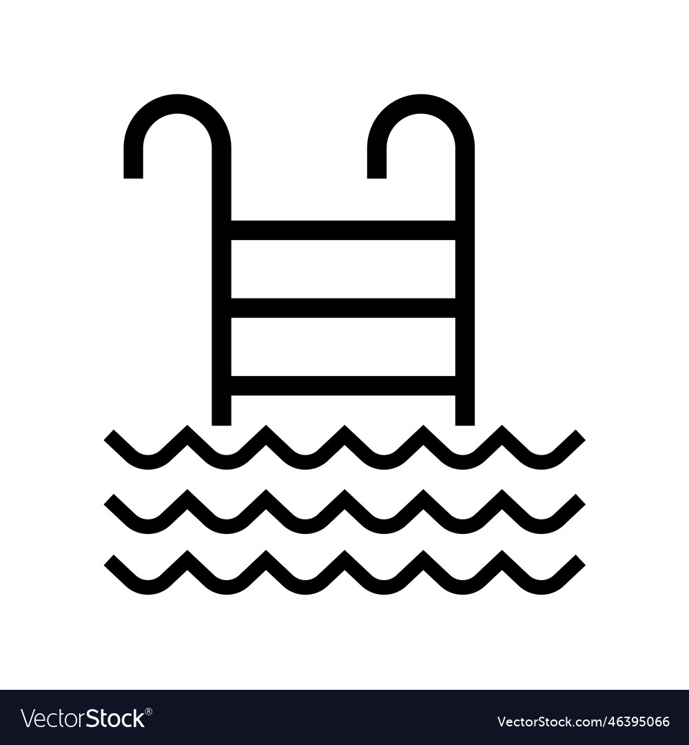 Swimming pool sign single icon