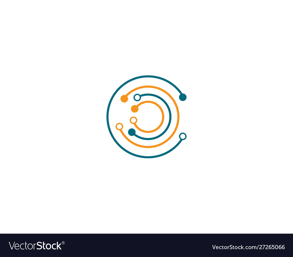 Technology logo template icon Royalty Free Vector Image