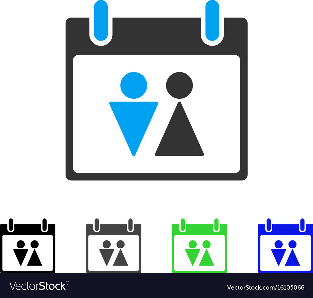 Toilet calendar day flat icon Royalty Free Vector Image