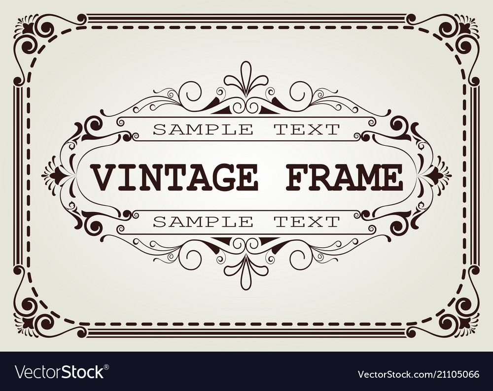 Vintage frame Royalty Free Vector Image - VectorStock