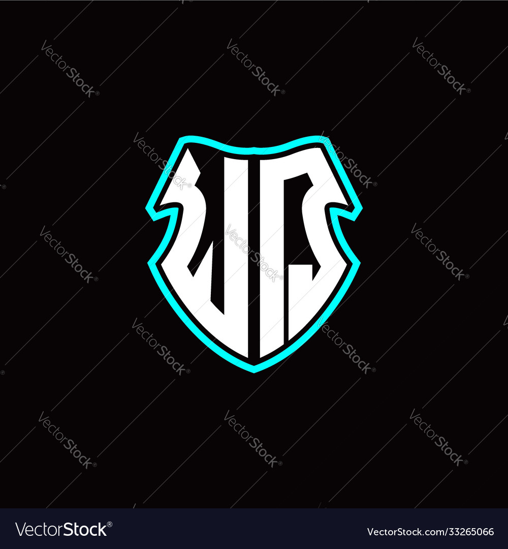 W q initial logo design with a shield shape vector image W q initial logo design with a shield shape