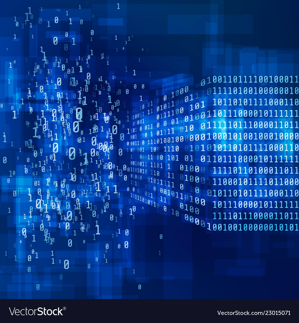 Binary code big data concept Royalty Free Vector Image