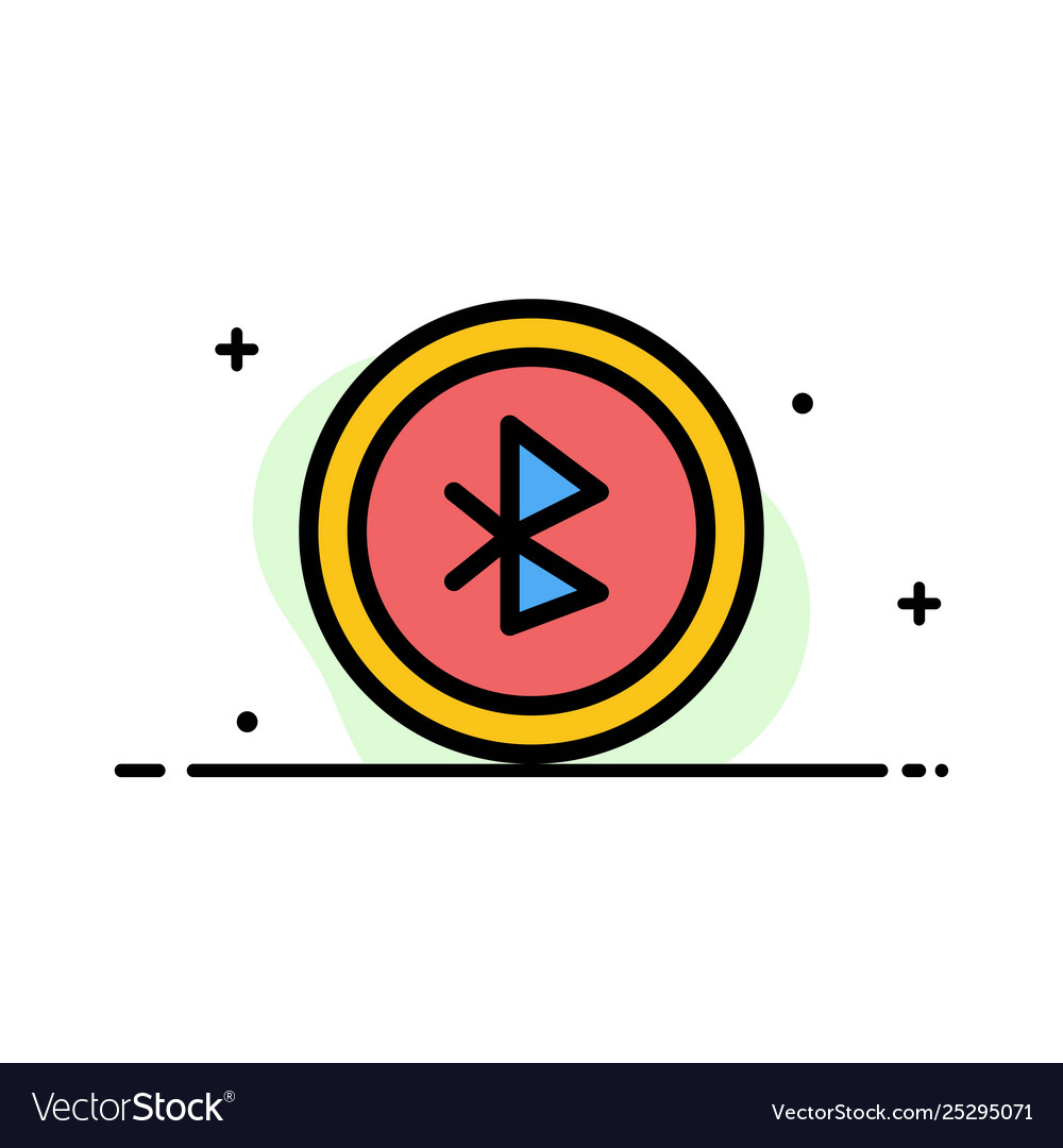 Bluetooth ui user interface business flat line vector image Bluetooth ui user interface business flat line